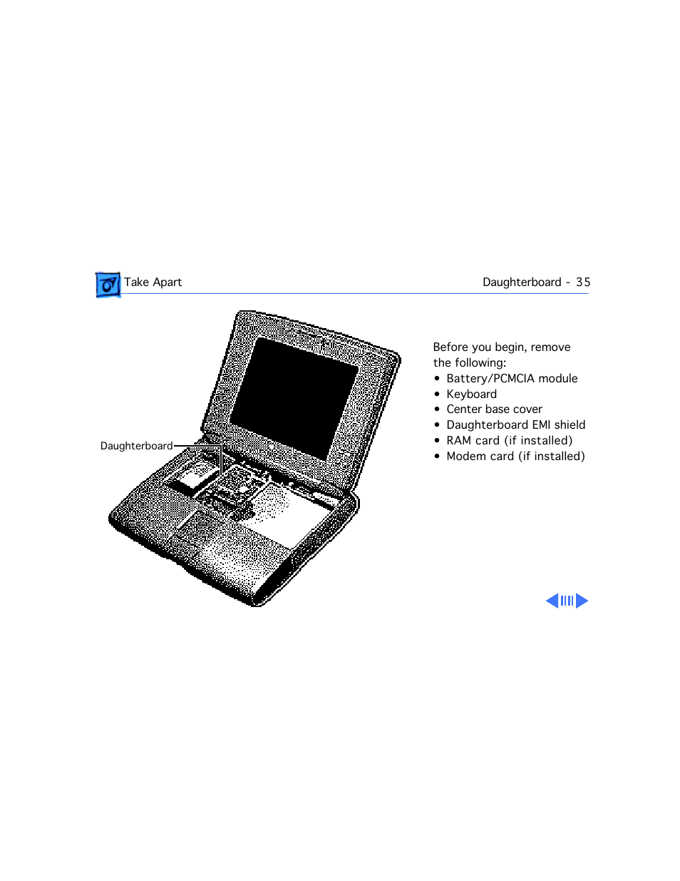 Daughterboard | Apple Mac PowerBook 550c User Manual | Page 92 / 175