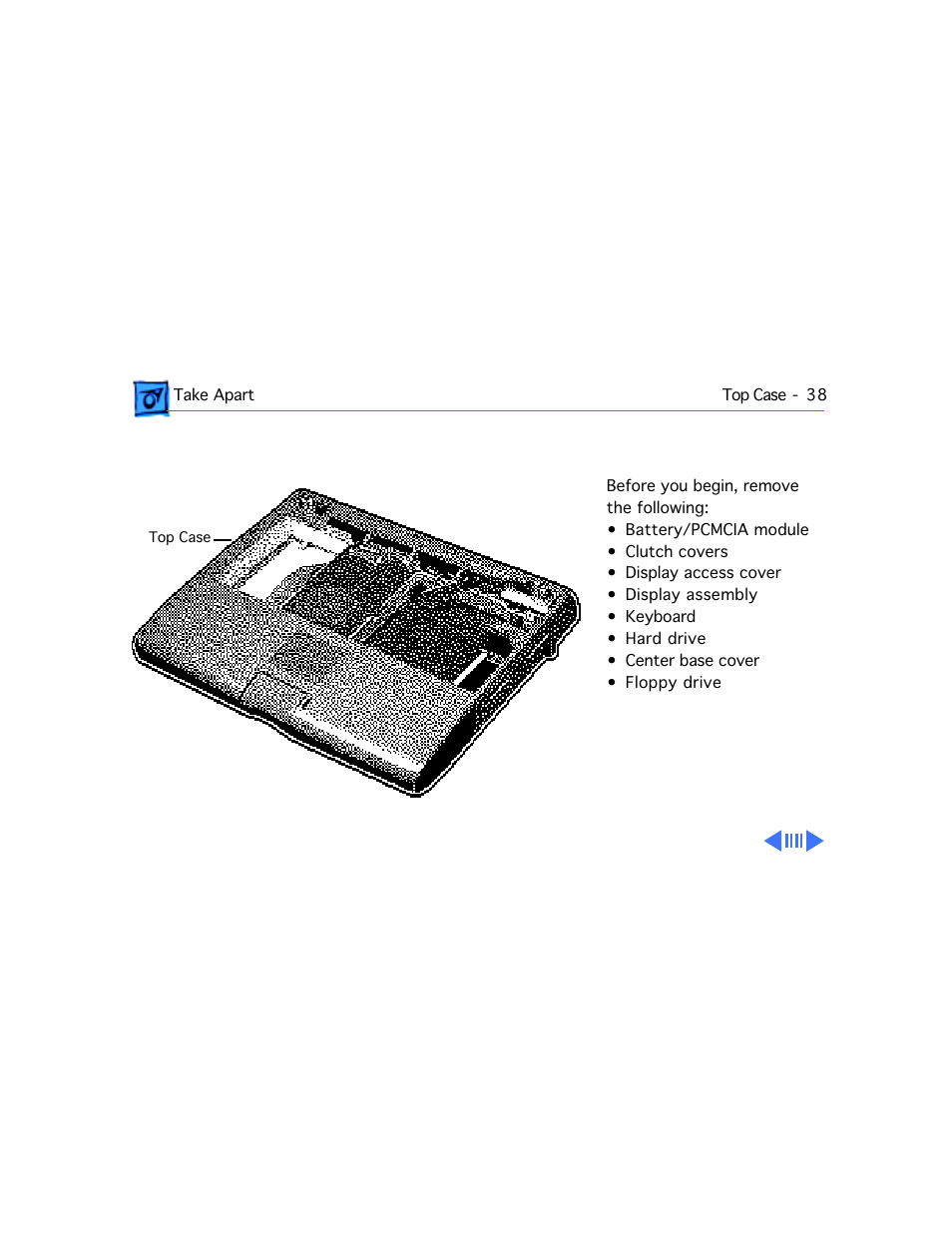 Top case | Apple Mac PowerBook 550c User Manual | Page 95 / 175