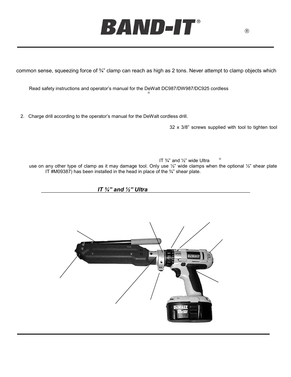 Ul4000 ultra-lok, Tool, Setup instructions | BAND-IT UL4000 Cordless Ultra-Lok Tool User Manual | Page 3 / 14