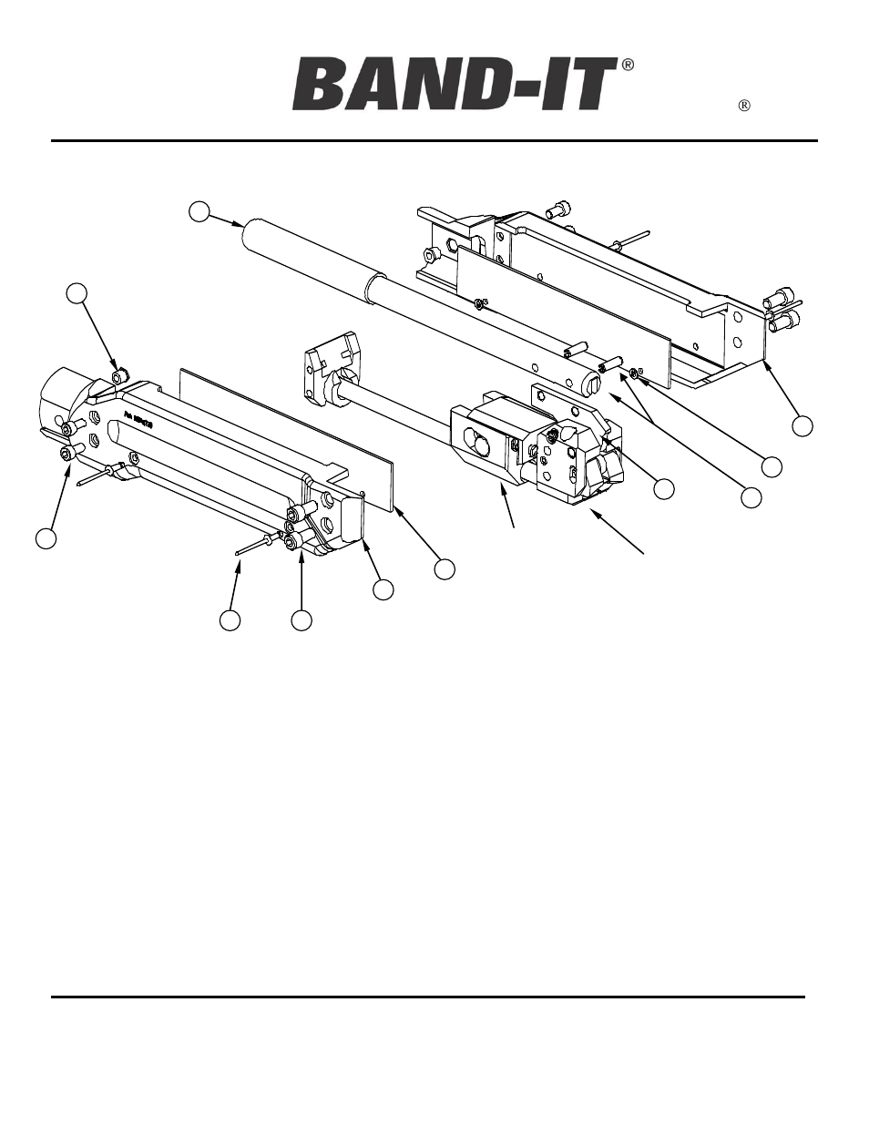 Exploded view | BAND-IT UL4000-C Cordless Ultra-Lok Tool User Manual | Page 7 / 14