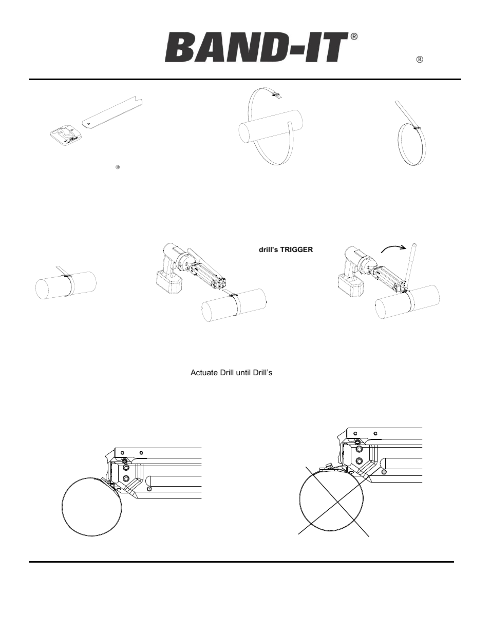 Clamp application free-end clamps | BAND-IT UL4000-C Cordless Ultra-Lok Tool User Manual | Page 9 / 14