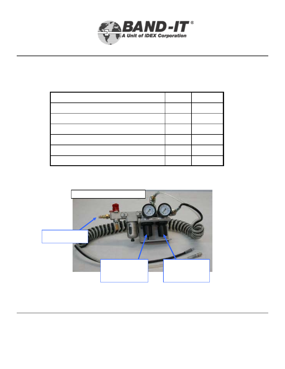 Xit6000-ca, Air system requirements, 3/8” tie-lok | Tool | BAND-IT XIT 6000-CA 3/8 Tie-Lok Tool User Manual | Page 7 / 38