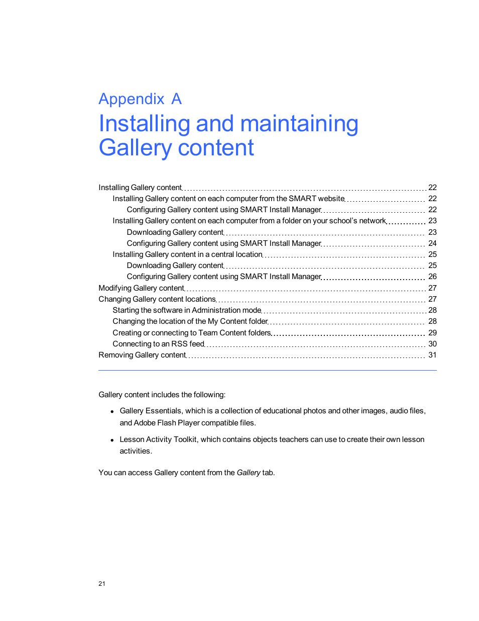 Appendix a | Smart Technologies Education Software Installer 2011 Mac OS User Manual | Page 27 / 42