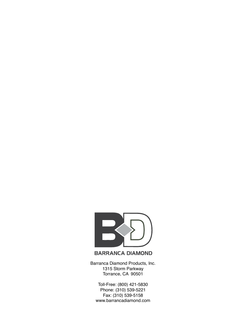 Barranca Diamond BD-125WP User Manual | Page 24 / 24