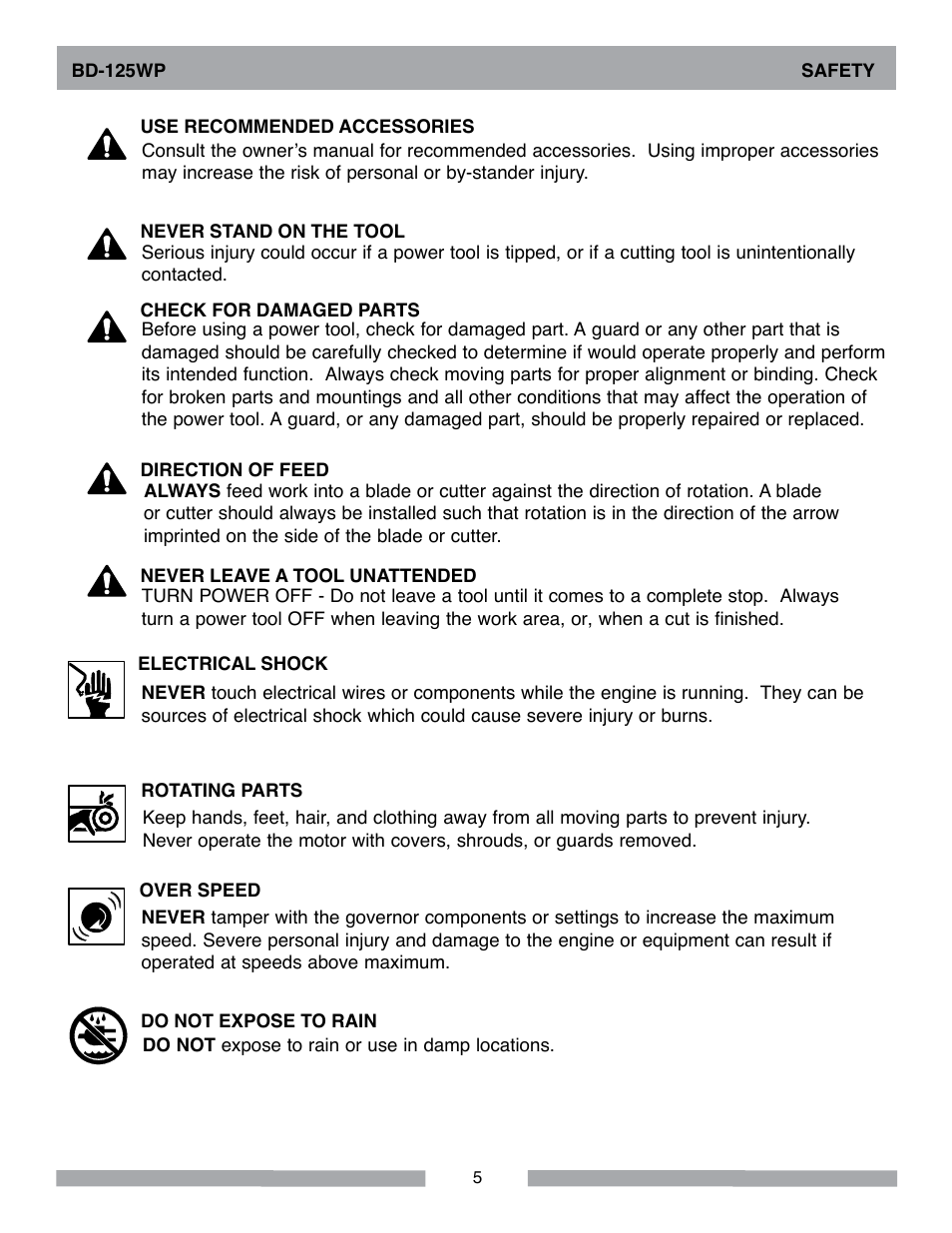 Barranca Diamond BD-125WP User Manual | Page 5 / 24