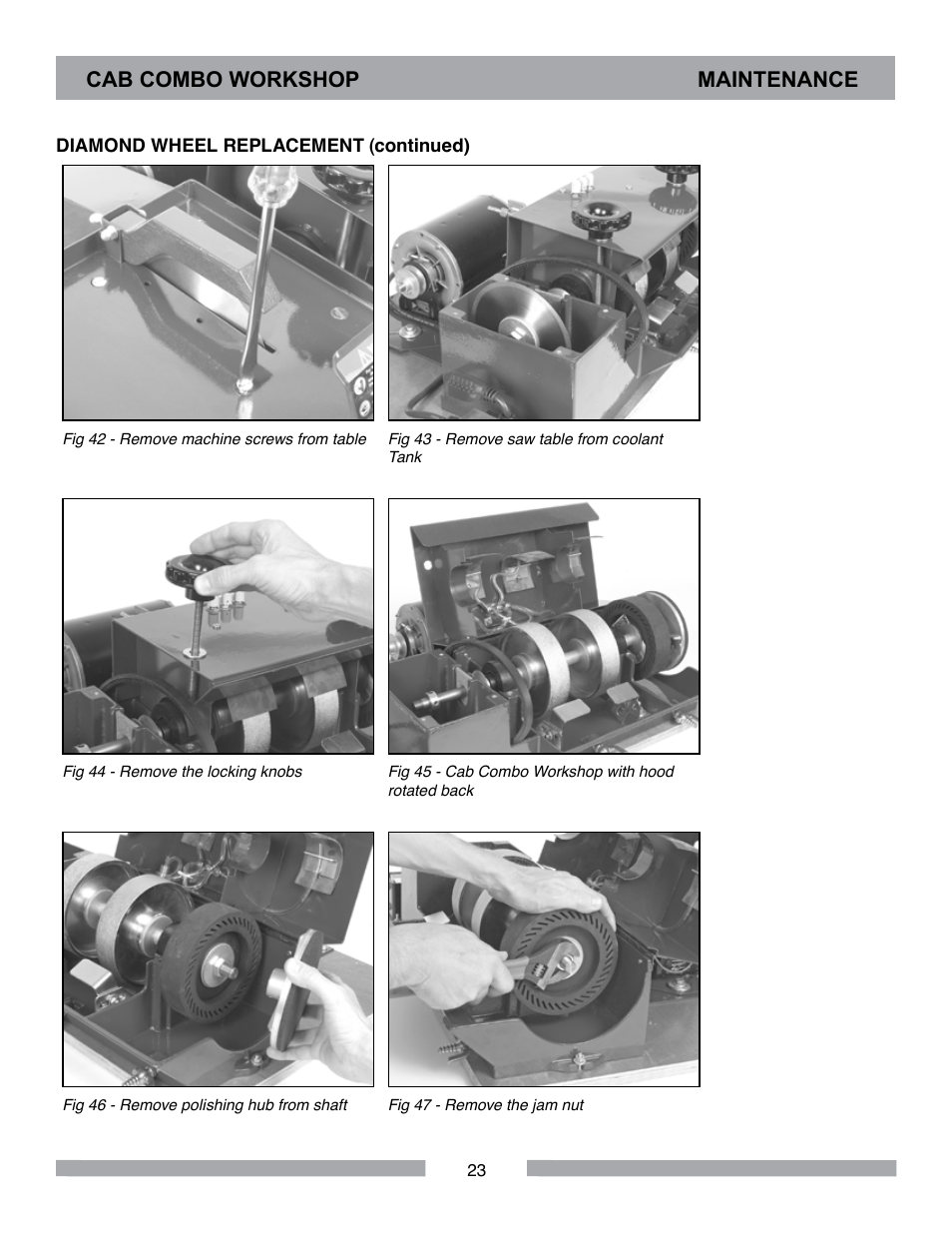 Cab combo workshop maintenance | Barranca Diamond CAB COMBO WORKSHOP User Manual | Page 23 / 40