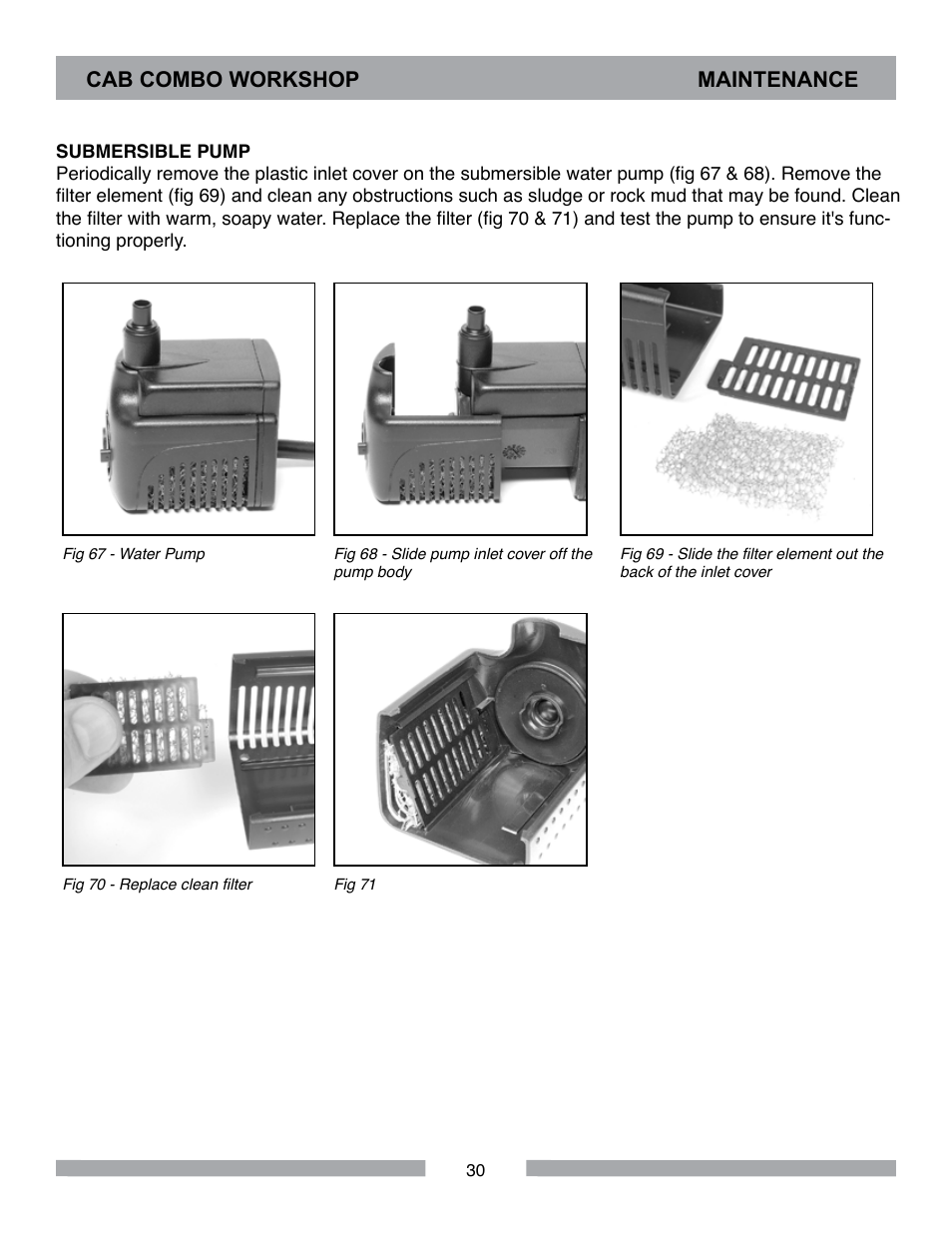 Cab combo workshop maintenance | Barranca Diamond CAB COMBO WORKSHOP User Manual | Page 30 / 40