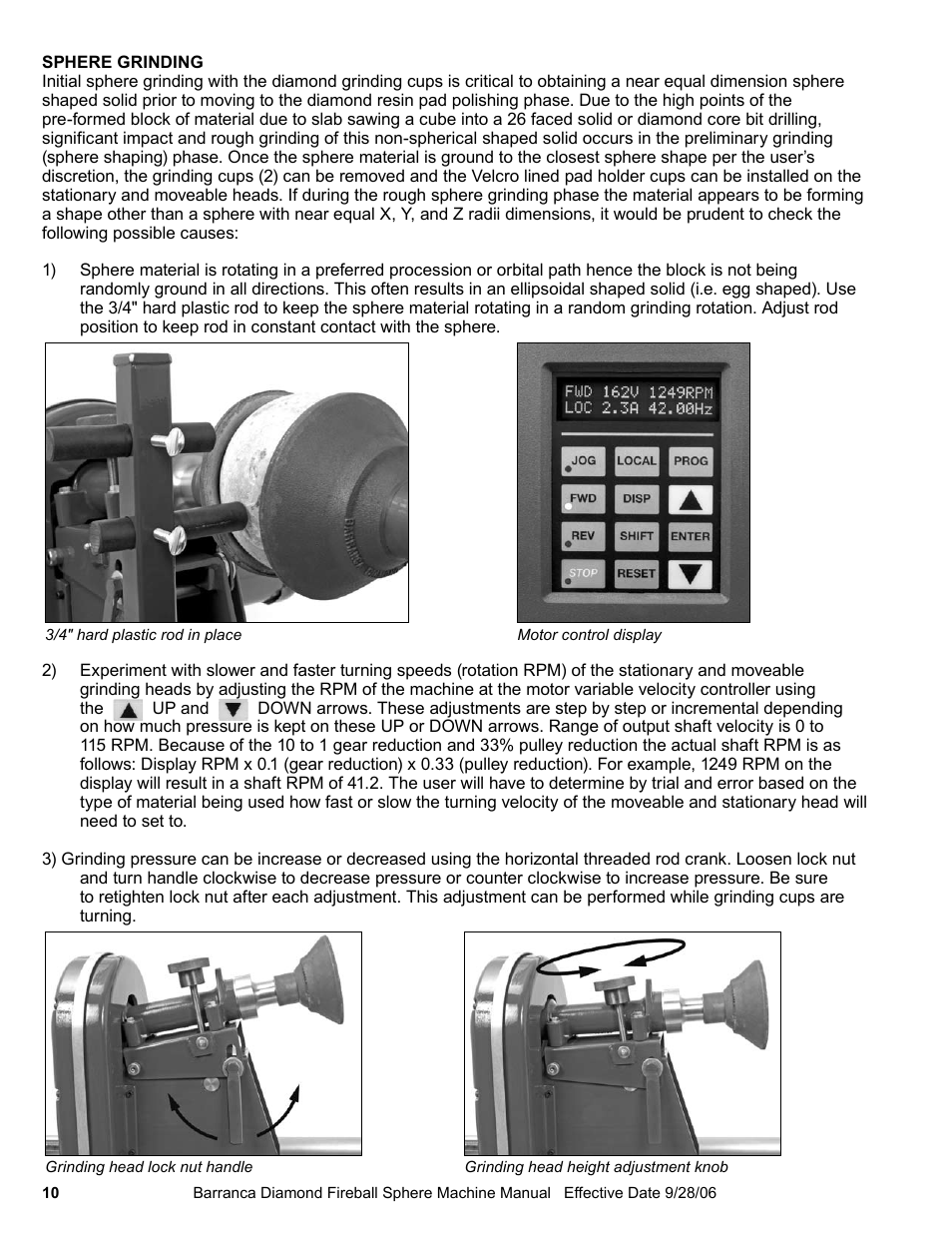 Barranca Diamond FIREBALL 2 AXLE SPHERE MACHINE User Manual | Page 10 / 16