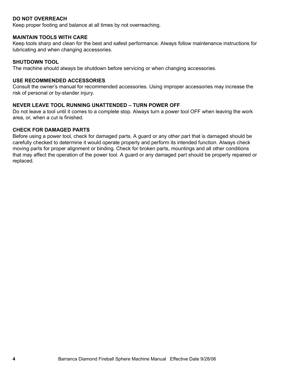 Barranca Diamond FIREBALL 2 AXLE SPHERE MACHINE User Manual | Page 4 / 16