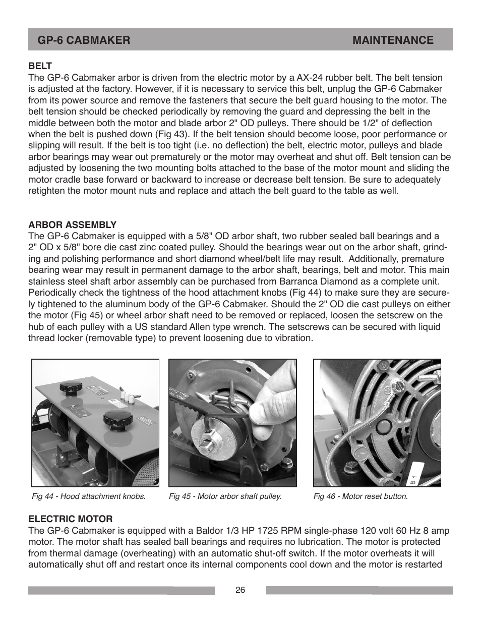 Barranca Diamond GP-6 Cabmaker User Manual | Page 26 / 40