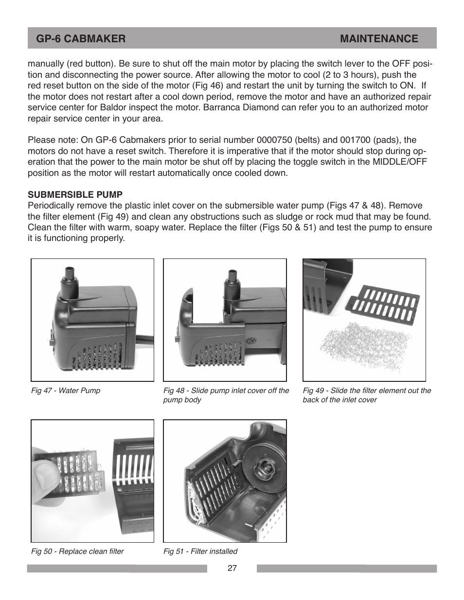 Barranca Diamond GP-6 Cabmaker User Manual | Page 27 / 40