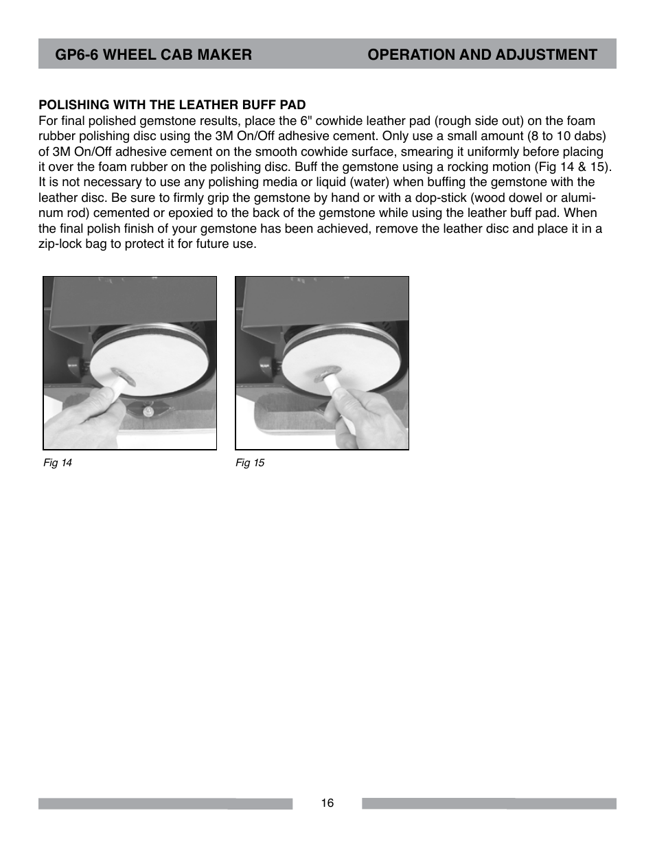 Barranca Diamond GP6-6 Wheel Cab Maker User Manual | Page 16 / 36
