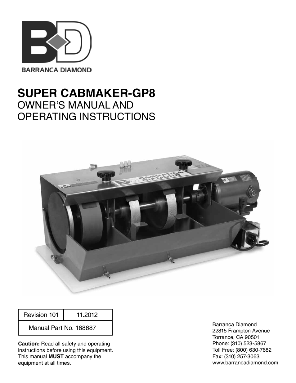 Barranca Diamond SUPER CABMAKER-GP8 User Manual | 32 pages