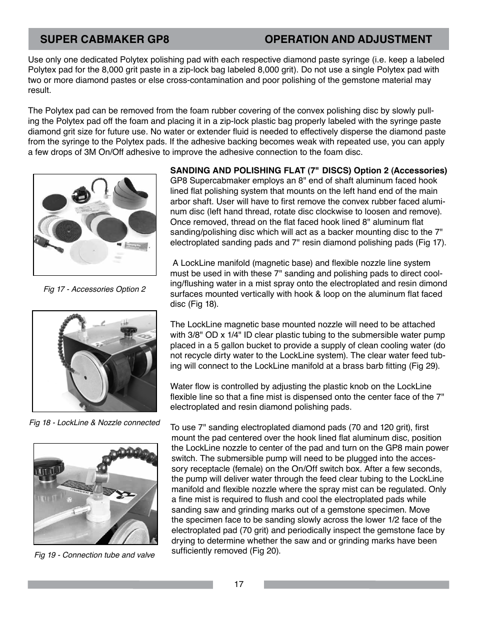 Super cabmaker gp8 operation and adjustment | Barranca Diamond SUPER CABMAKER-GP8 User Manual | Page 17 / 32