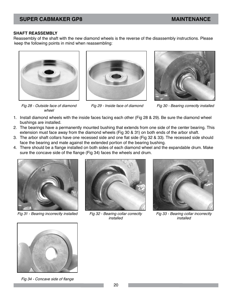 Super cabmaker gp8 maintenance | Barranca Diamond SUPER CABMAKER-GP8 User Manual | Page 20 / 32