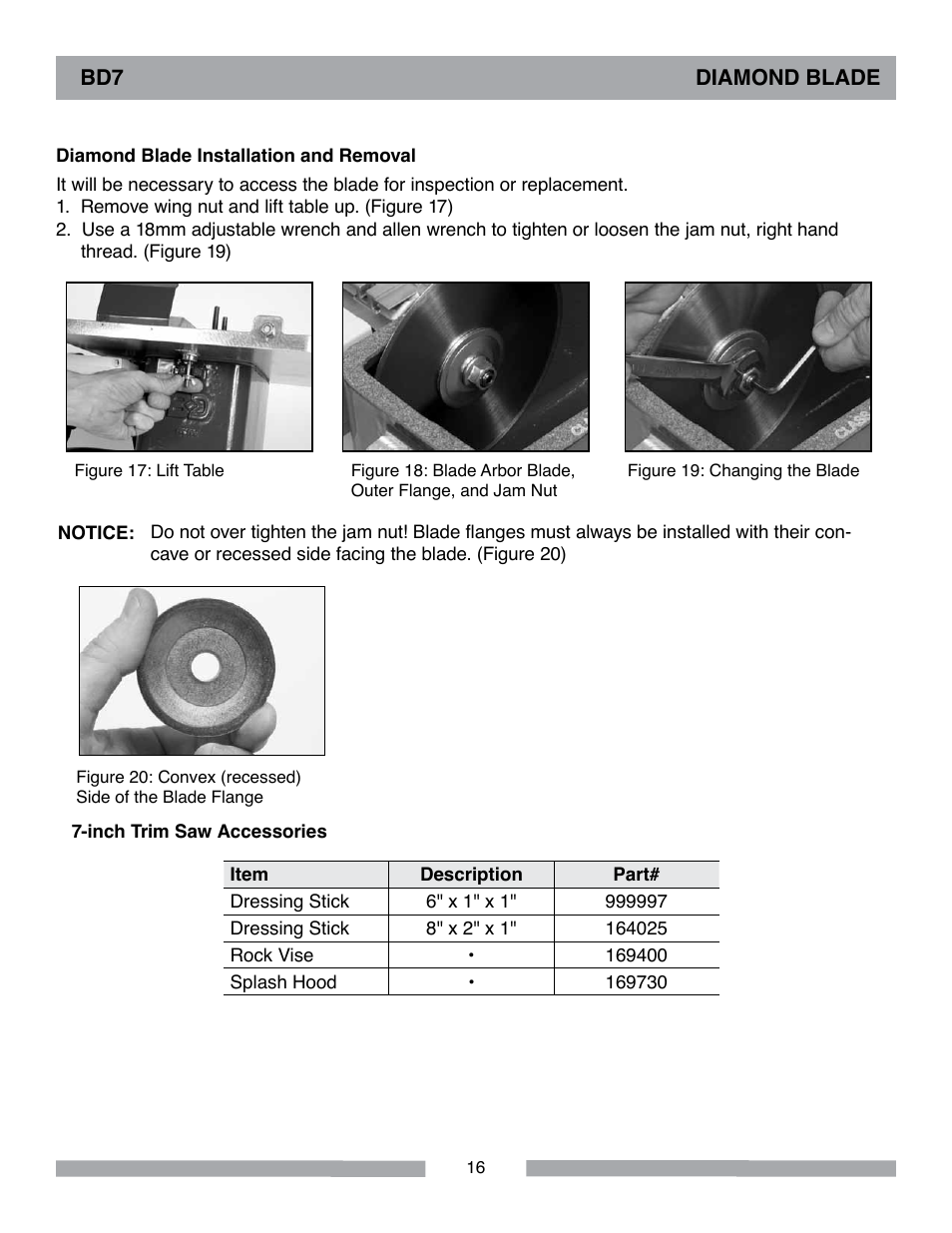 Barranca Diamond BD7 Trim Saw User Manual | Page 16 / 28