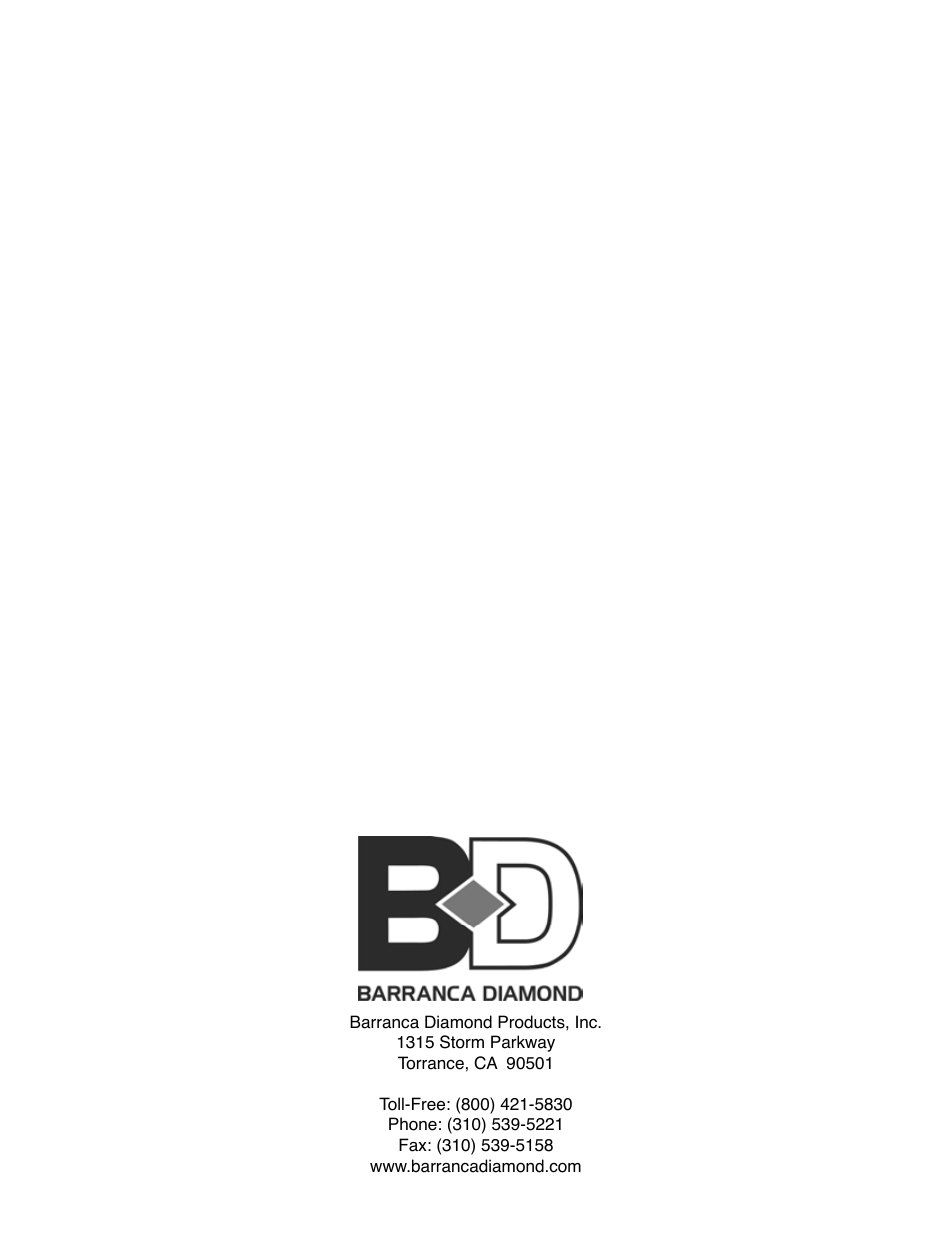 Barranca Diamond BD7CW Trim Saw User Manual | Page 28 / 28
