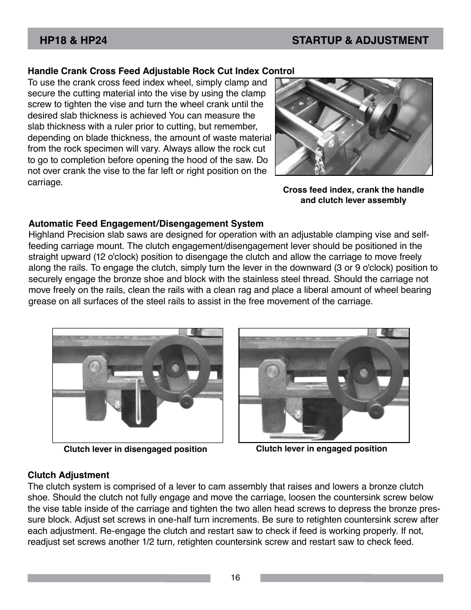 Barranca Diamond HP18 Slab Saw User Manual | Page 16 / 40