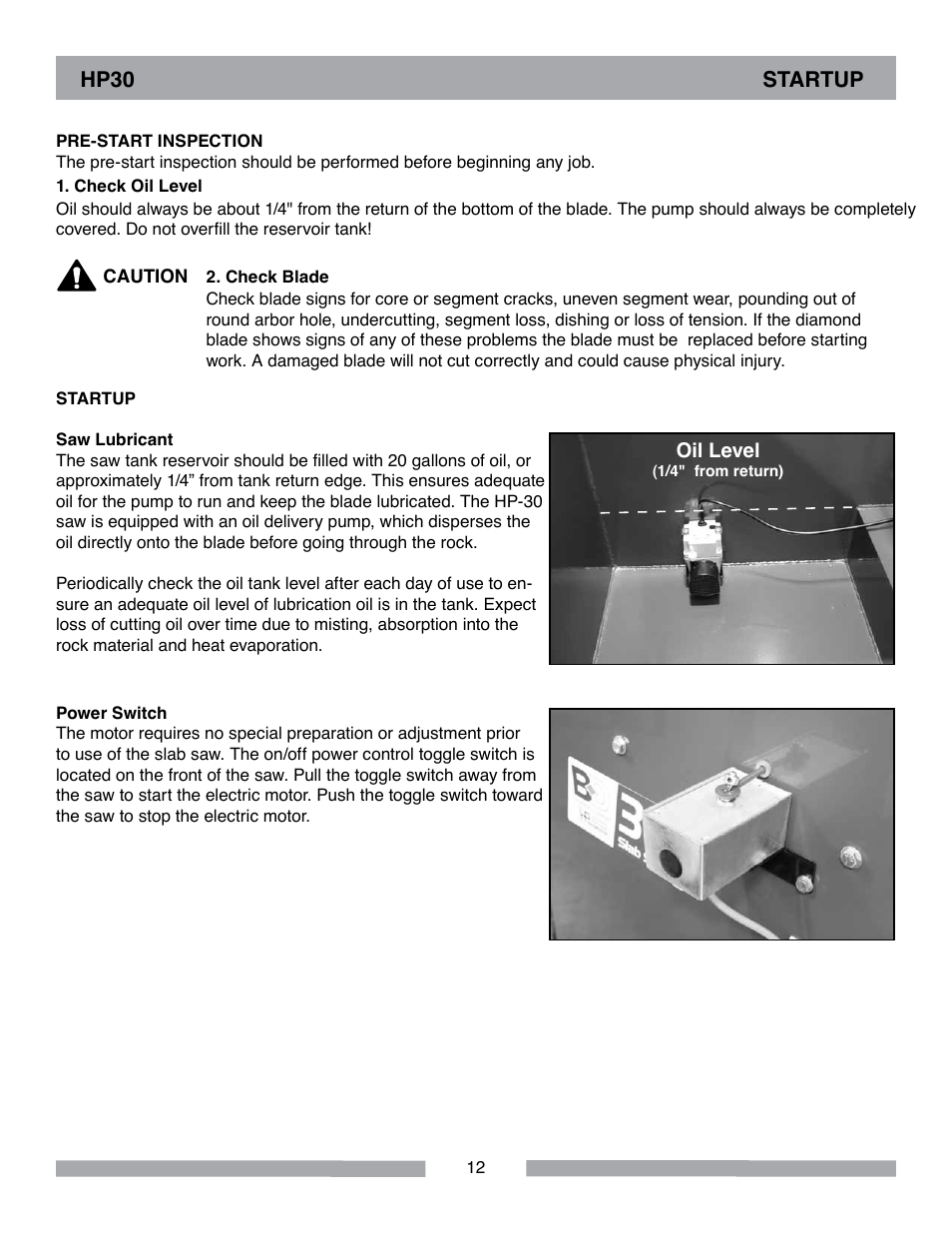 Barranca Diamond HP30 Slab Saw User Manual | Page 12 / 32