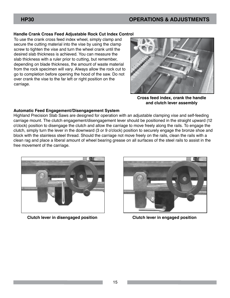 Barranca Diamond HP30 Slab Saw User Manual | Page 15 / 32