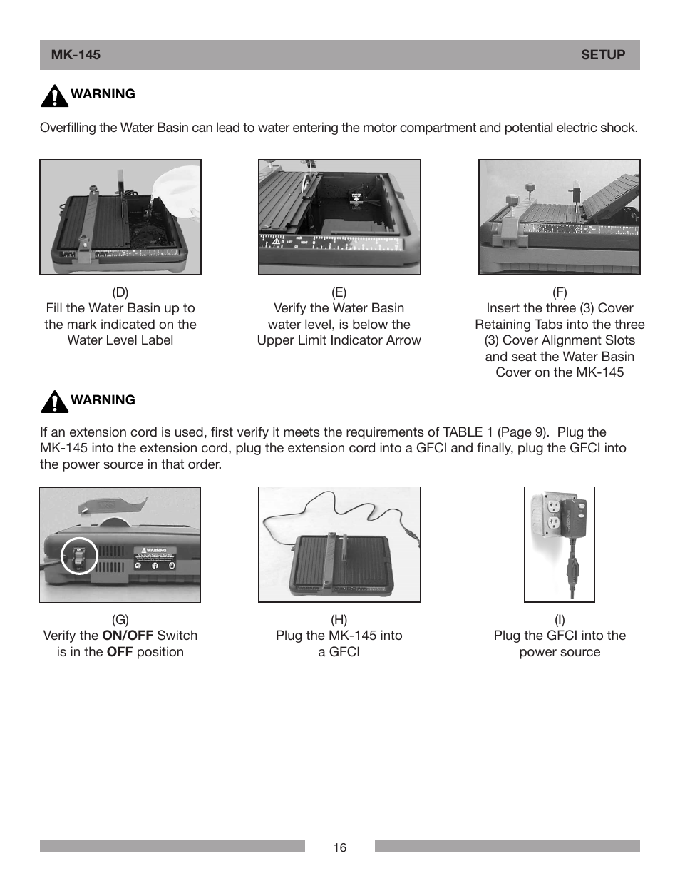 Barranca Diamond MK-145 Tile Saw User Manual | Page 16 / 32