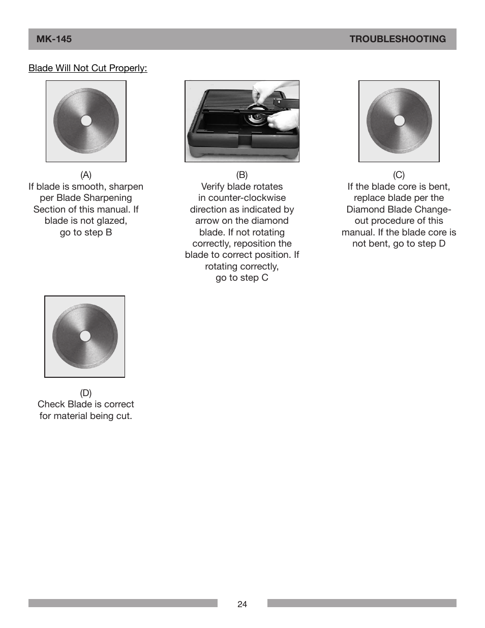 Barranca Diamond MK-145 Tile Saw User Manual | Page 24 / 32