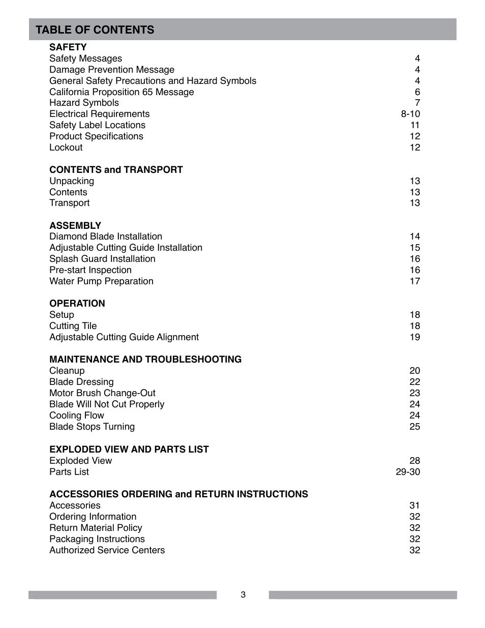 MK Diamond MK-170 User Manual | Page 3 / 36