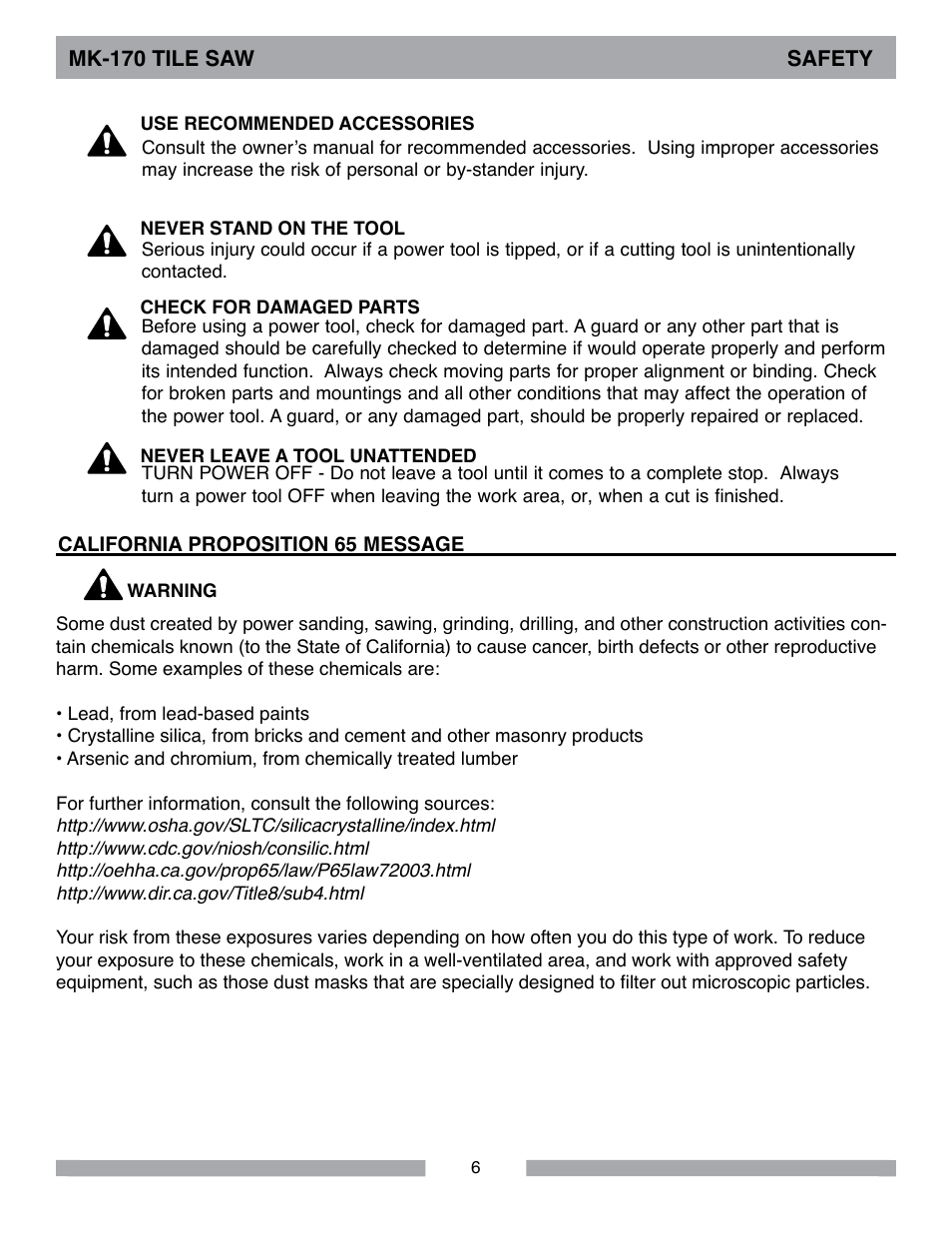 MK Diamond MK-170 User Manual | Page 6 / 36