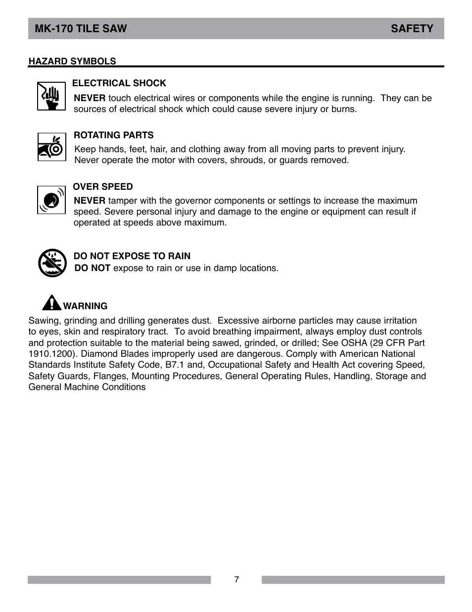 MK Diamond MK-170 User Manual | Page 7 / 36
