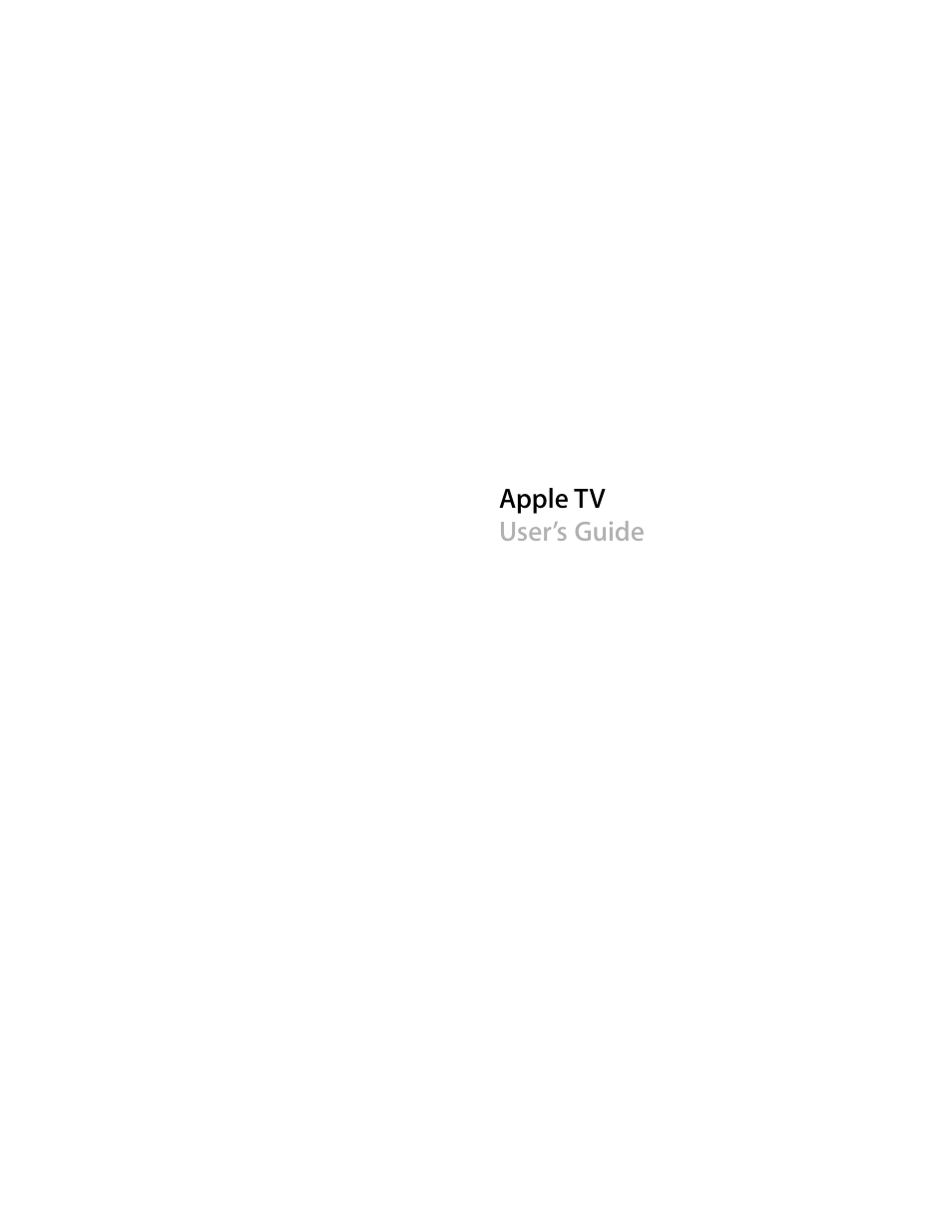 Apple TV User Manual | 48 pages