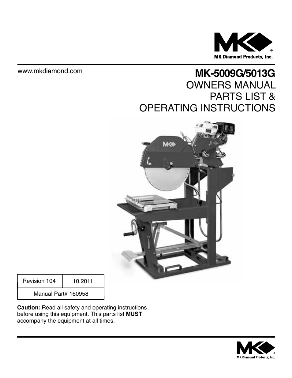 Barranca Diamond MK-5009G/5013G User Manual | 56 pages