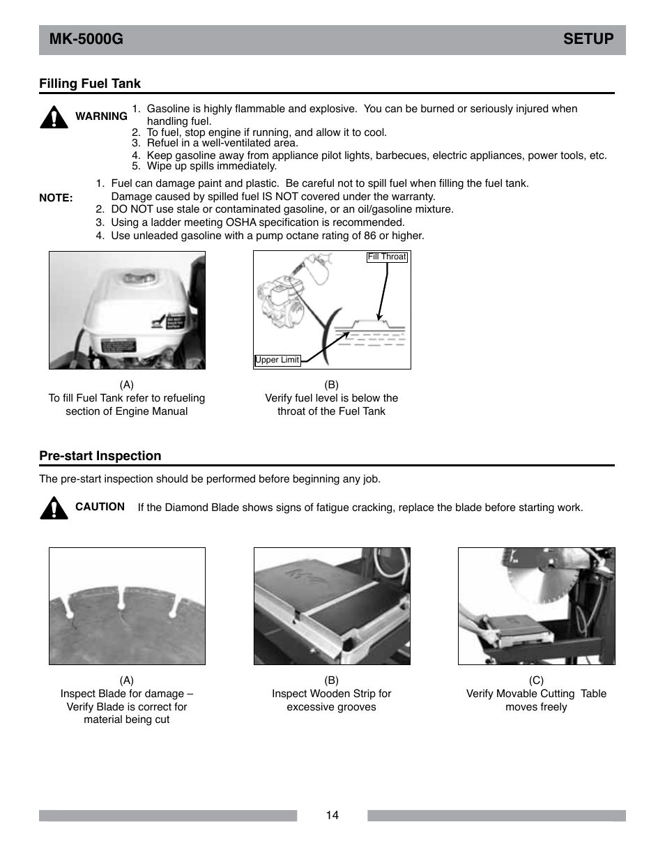 Mk-5000g setup | Barranca Diamond MK-5009G/5013G User Manual | Page 14 / 56