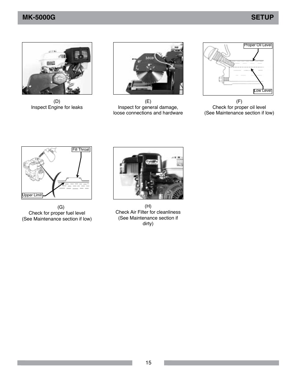 Mk-5000g setup | Barranca Diamond MK-5009G/5013G User Manual | Page 15 / 56