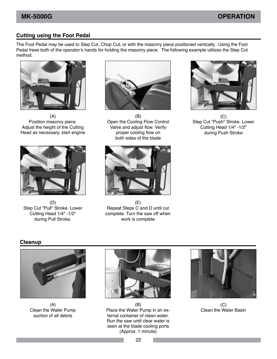 Mk-5000g operation | Barranca Diamond MK-5009G/5013G User Manual | Page 22 / 56