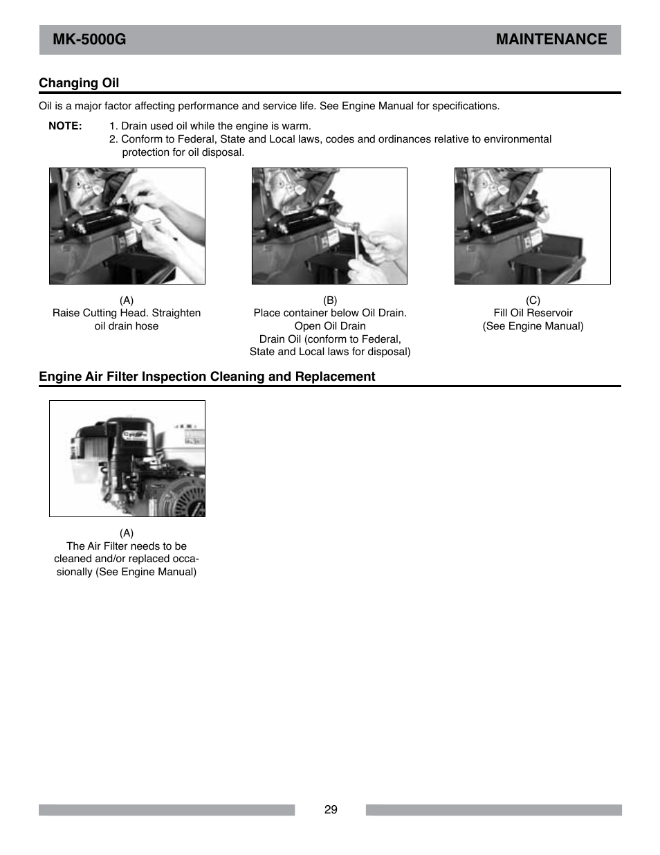 Mk-5000g maintenance | Barranca Diamond MK-5009G/5013G User Manual | Page 29 / 56
