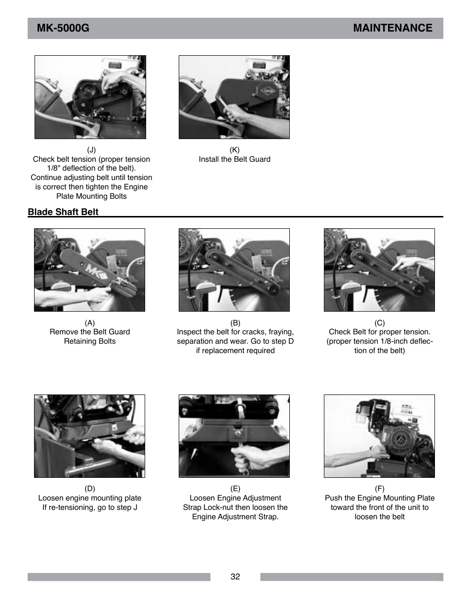 Mk-5000g maintenance | Barranca Diamond MK-5009G/5013G User Manual | Page 32 / 56