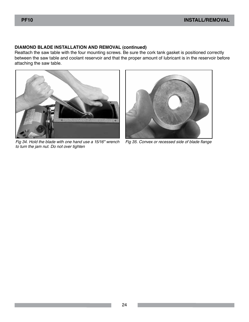 Barranca Diamond PF10 Power Feed Trim Saw User Manual | Page 24 / 36