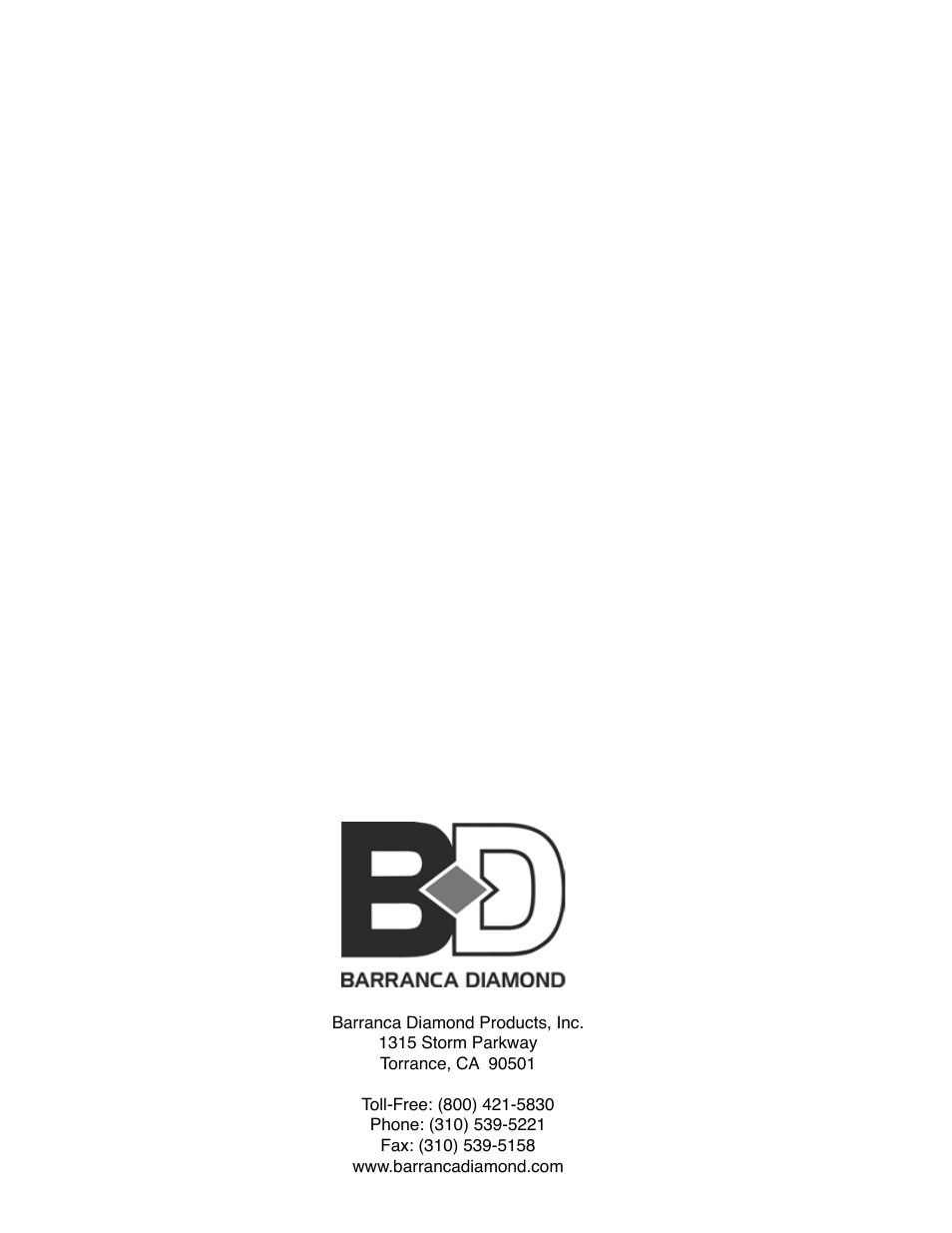 Barranca Diamond PF10 Power Feed Trim Saw User Manual | Page 36 / 36