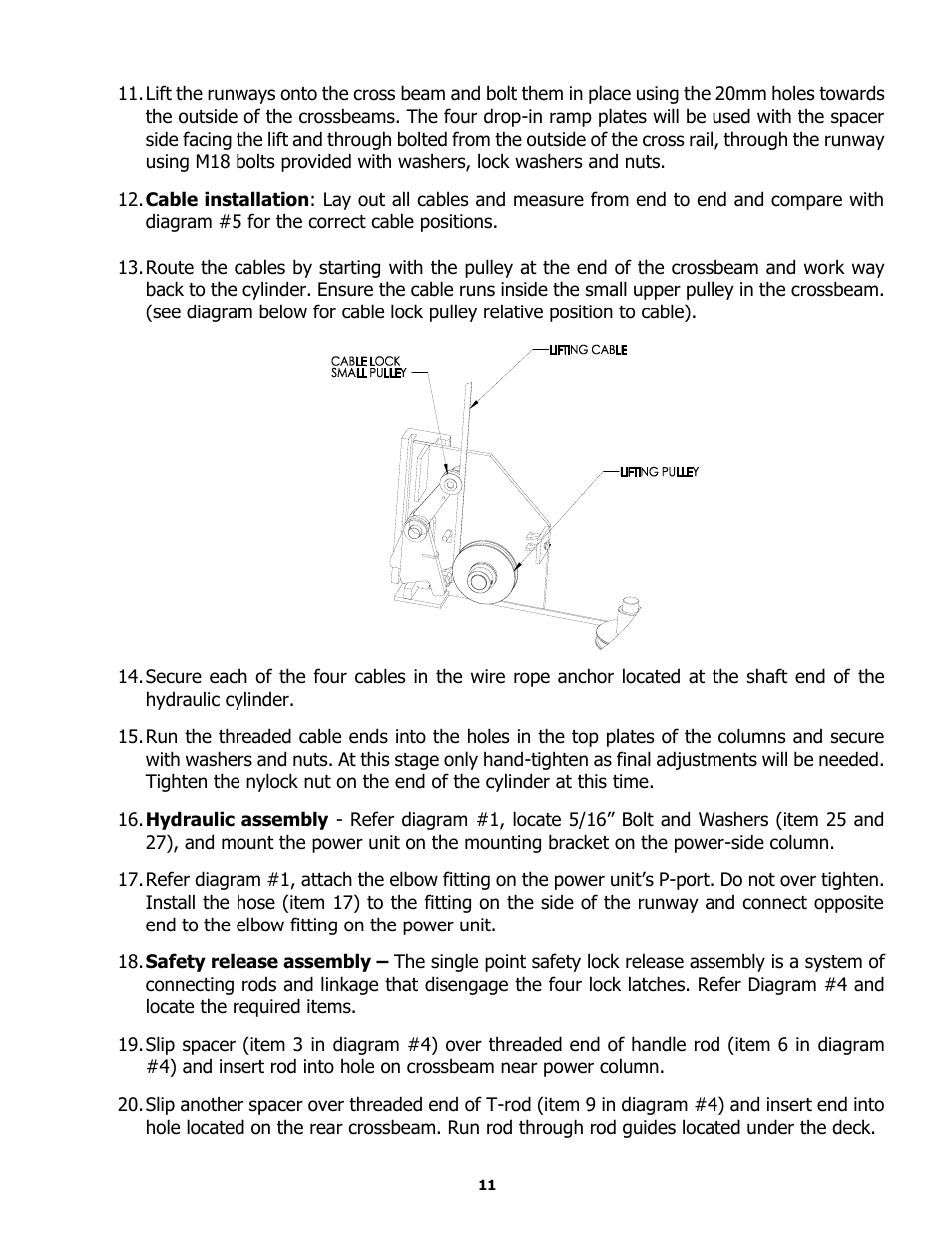 BASELINE Lift BL409 User Manual | Page 11 / 38