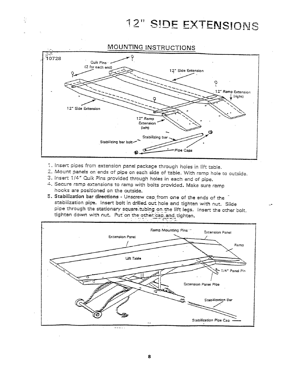 BASELINE Lift BLM1000 User Manual | Page 8 / 9