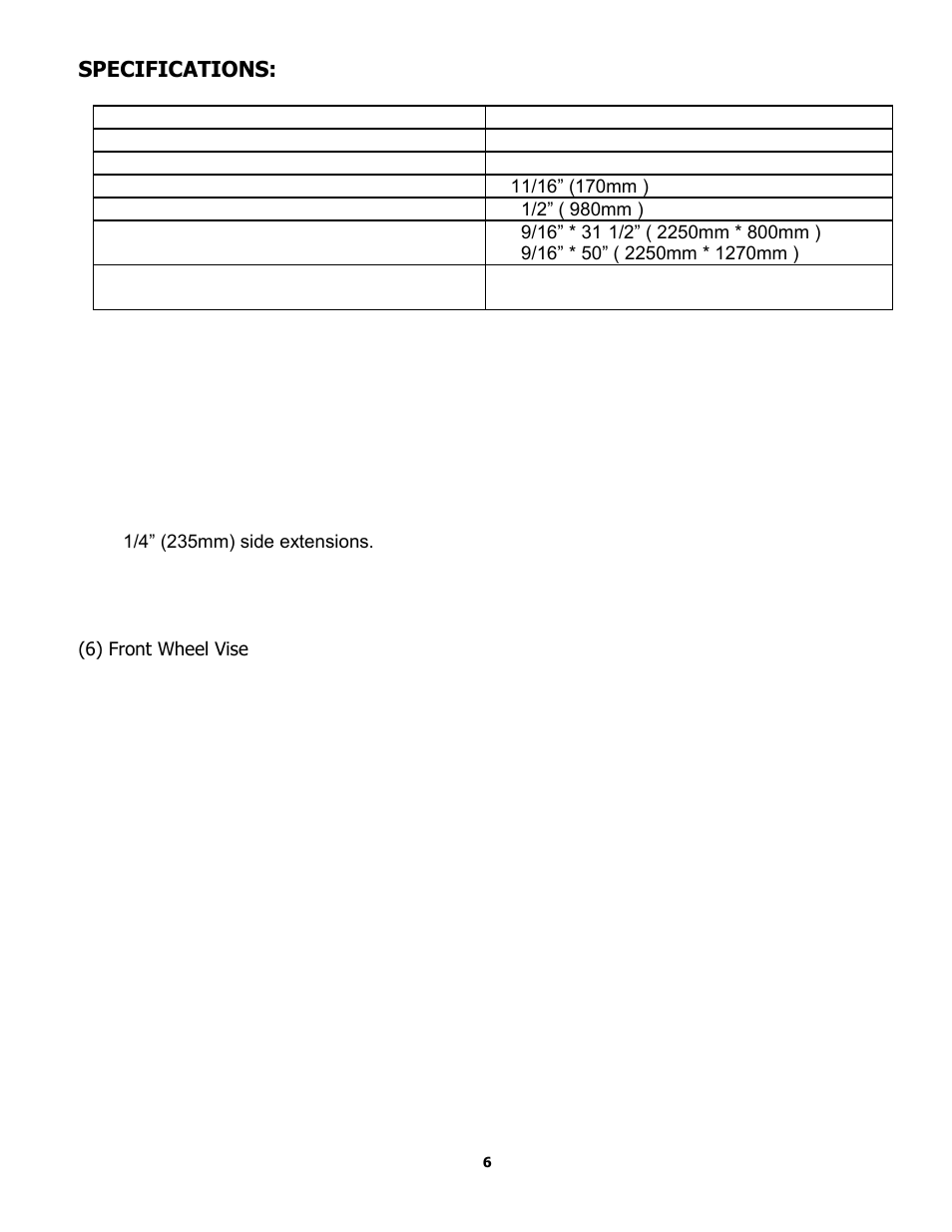 BASELINE Lift BLMC1500 User Manual | Page 6 / 9