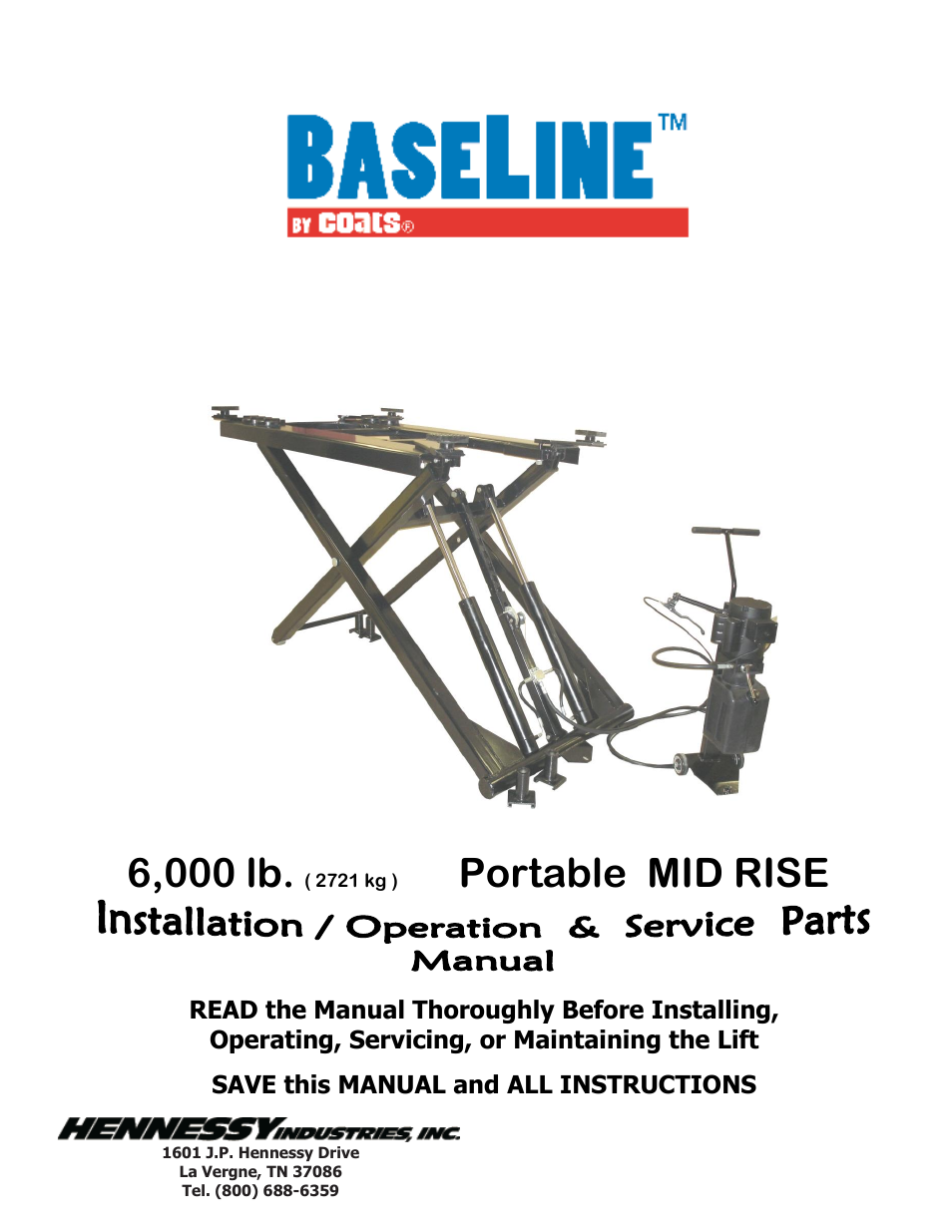 BASELINE Lift BLMR06 User Manual | 24 pages