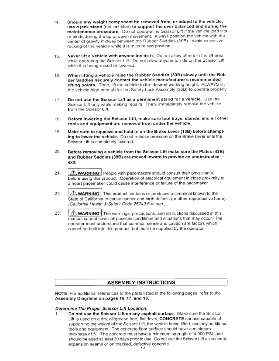 BASELINE Lift BLMR06 User Manual | Page 15 / 24