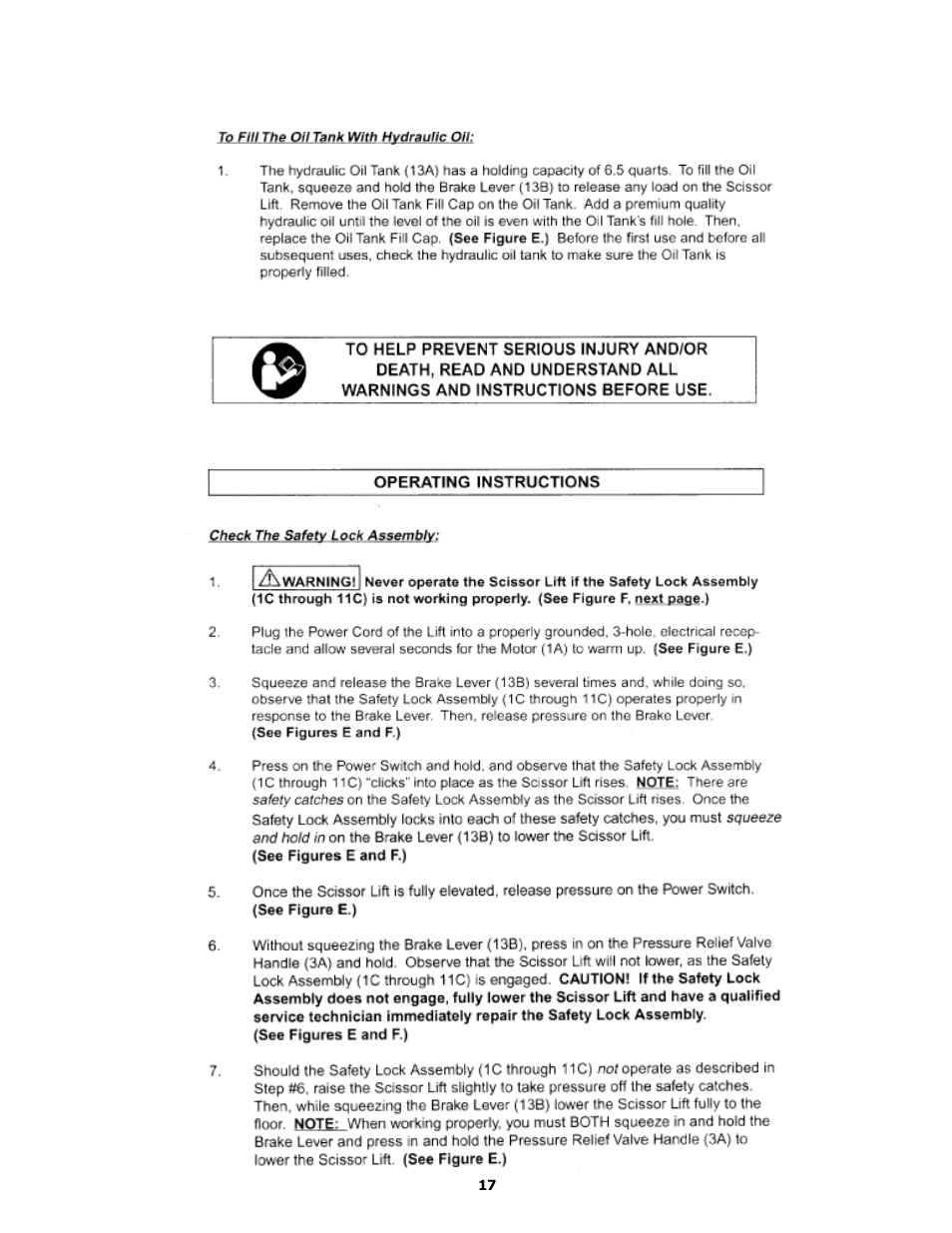 BASELINE Lift BLMR06 User Manual | Page 17 / 24