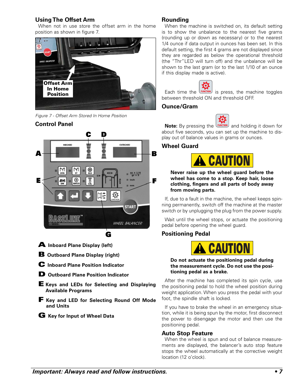 Caution | BASELINE 225 User Manual | Page 11 / 28