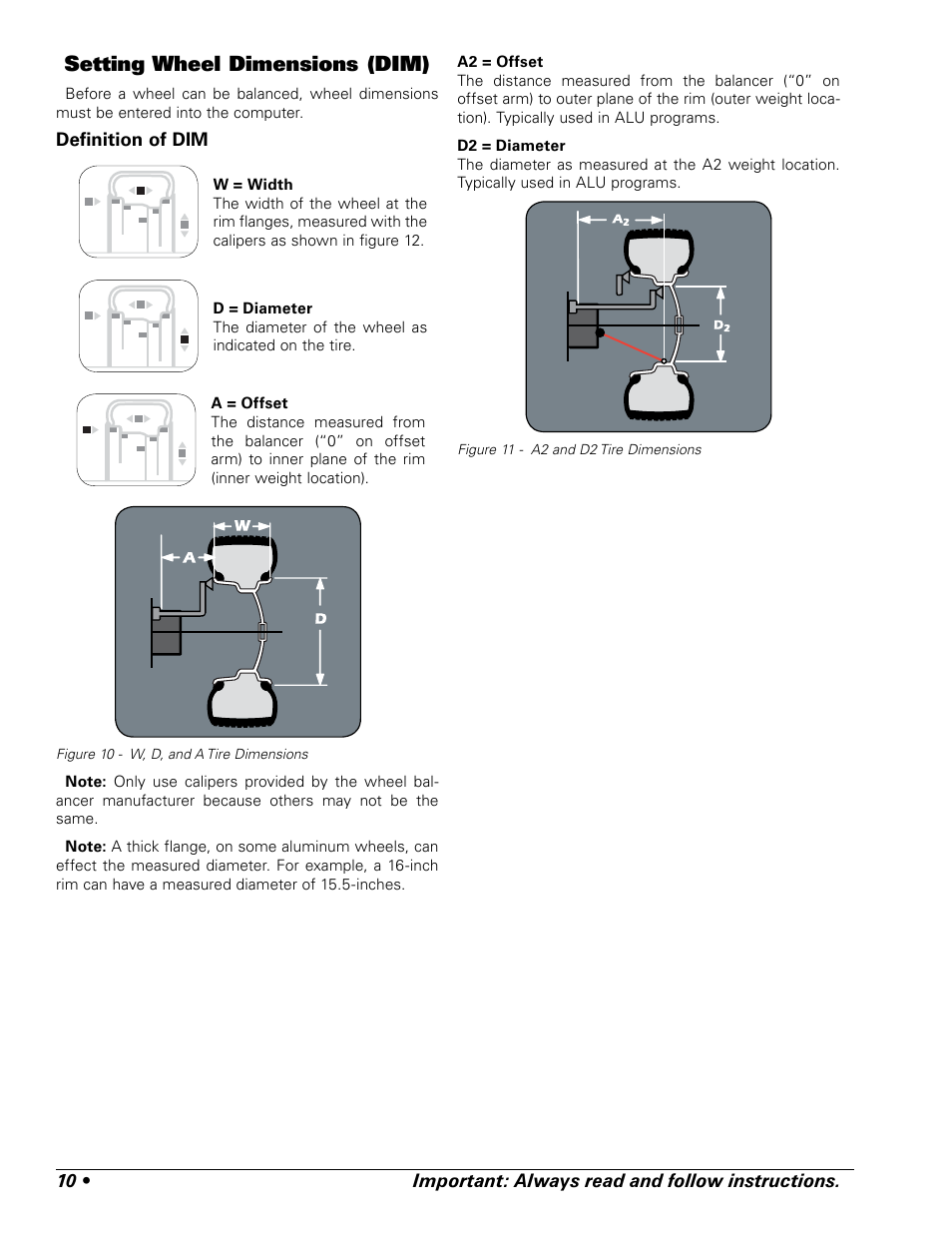 Setting wheel dimensions (dim) | BASELINE 225 User Manual | Page 14 / 28