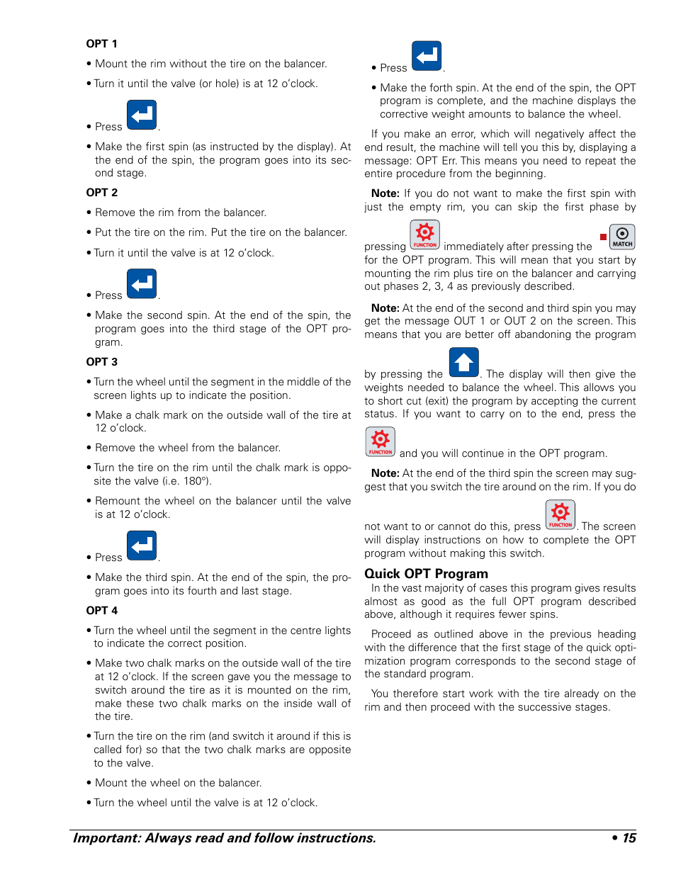 BASELINE 225 User Manual | Page 19 / 28