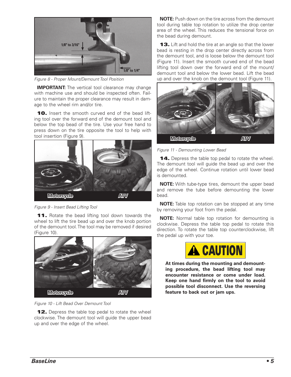 Caution | BASELINE Motorcycle Ready Addendum User Manual | Page 5 / 8