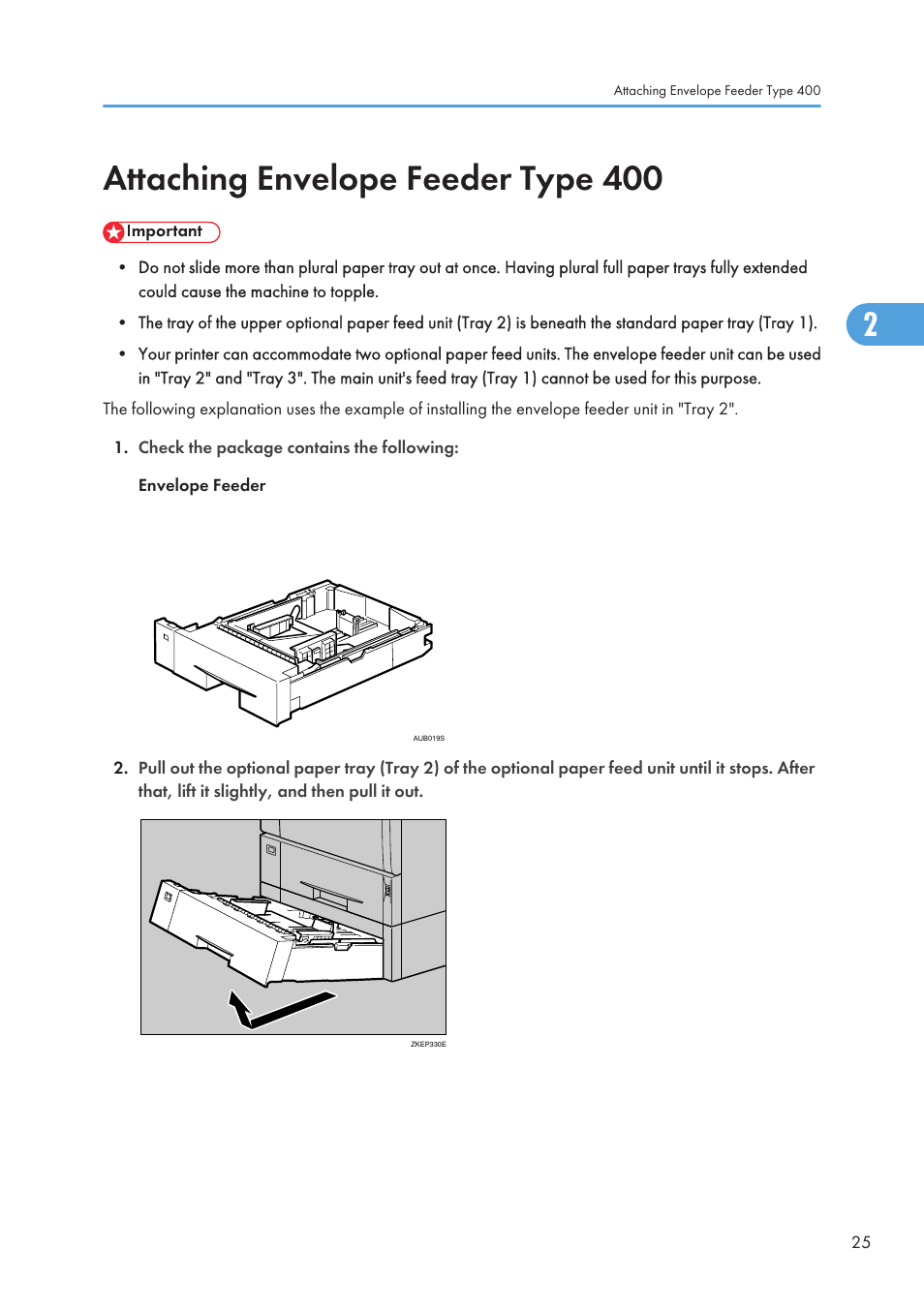 Attaching envelope feeder type 400 | Ricoh Aficio SP 4110N User Manual | Page 27 / 204