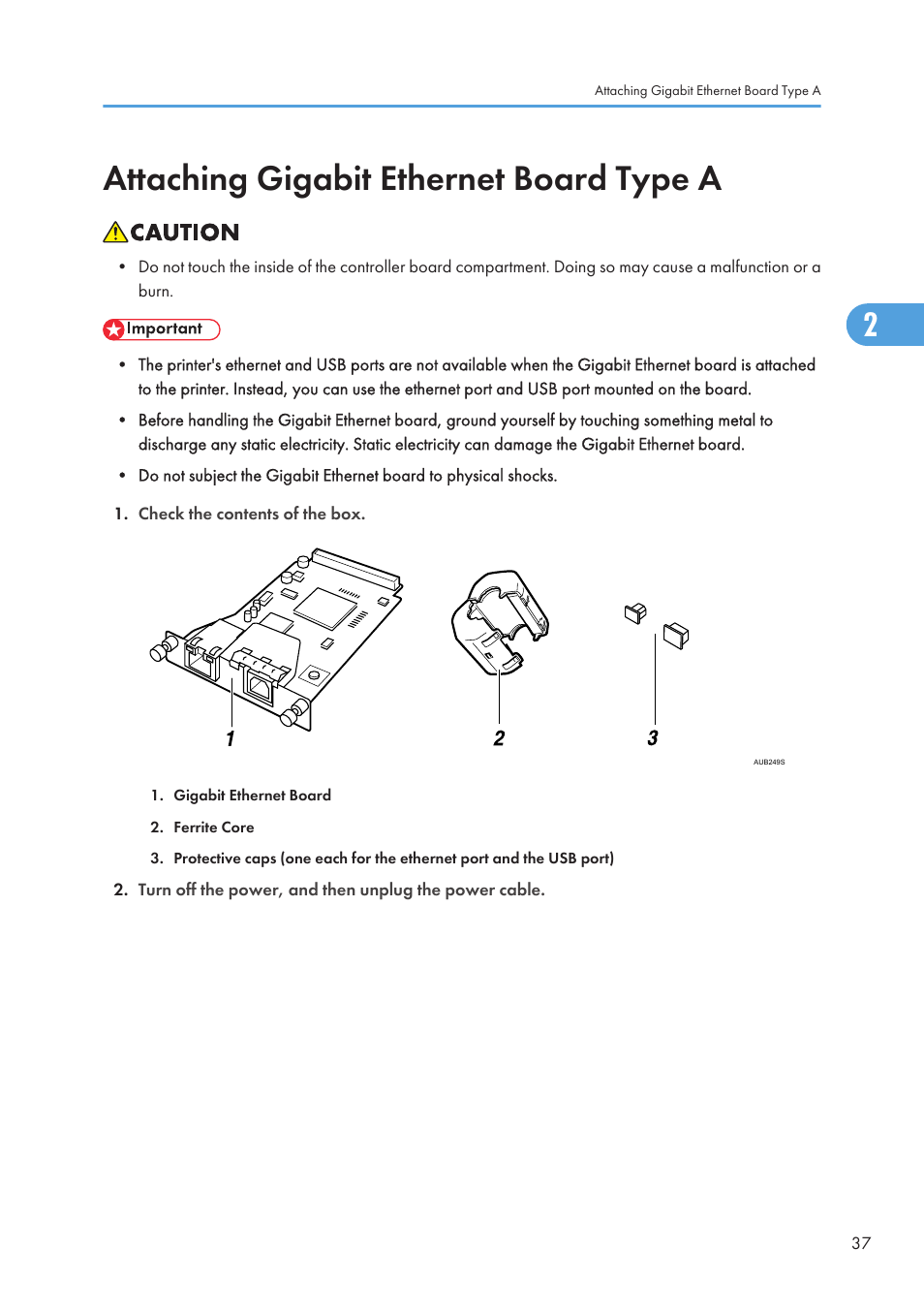 Attaching gigabit ethernet board type a, See p.37 "attaching gigabit ethernet board type a | Ricoh Aficio SP 4110N User Manual | Page 39 / 204